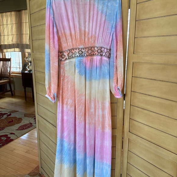Free People Summer of Love Kimono maxi dress xs - Picture 9 of 14